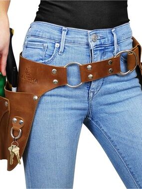 Women’s Leather Tool Belt Holster - Brown